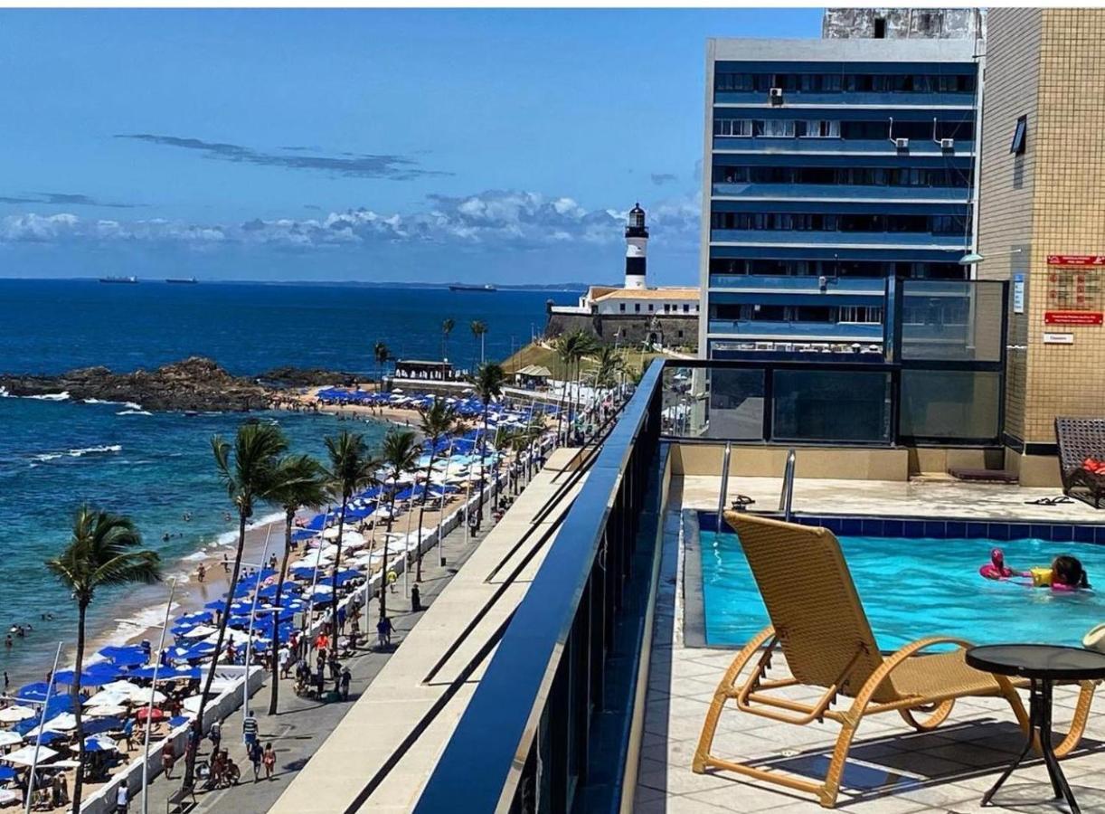 Belissimo Flat Direto Na Praia Da Barra - Flat Beira Mar No Circuito Do Carnaval Salvador Eksteriør bilde